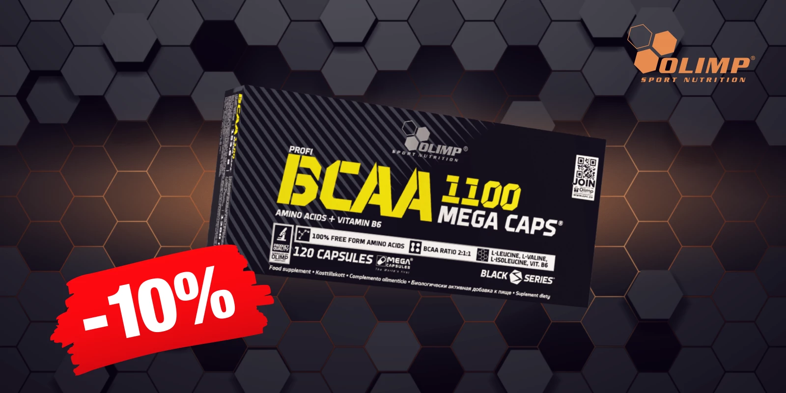10% BCAA 1100 Mega Caps